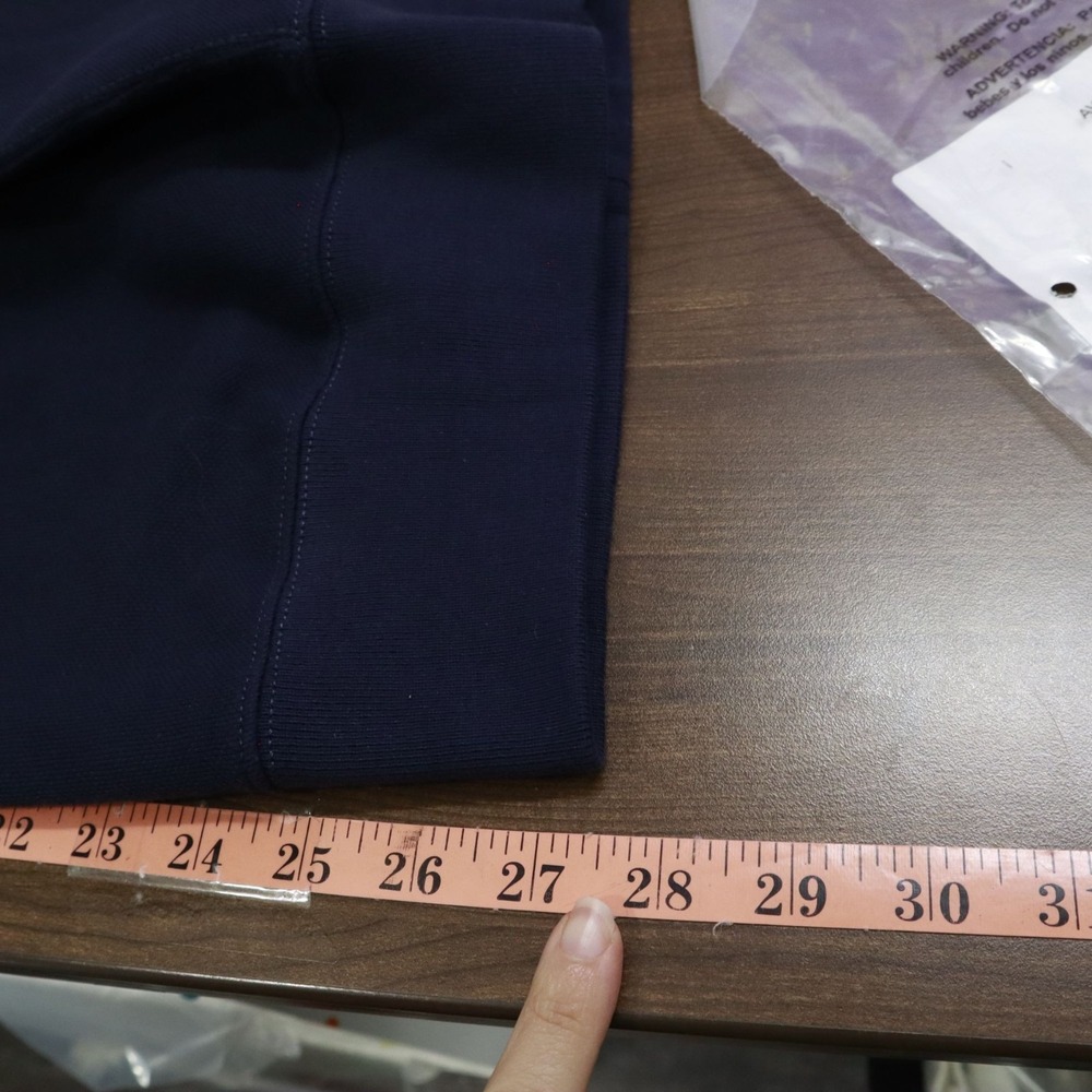 J. Crew‎ Piqué Fleece Sweatshirt Men XS Blue Preppy Academia Collegiate Classic - Picture 9 of 16
